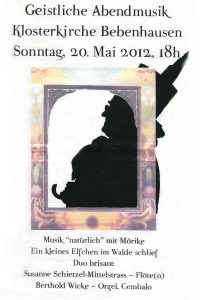 Plakat Musik mit Mörike