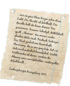 Kritik in der Ludwigsburger Kreiszeitung 2012