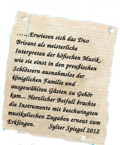 Kritik im Sylter Spiegel 2012